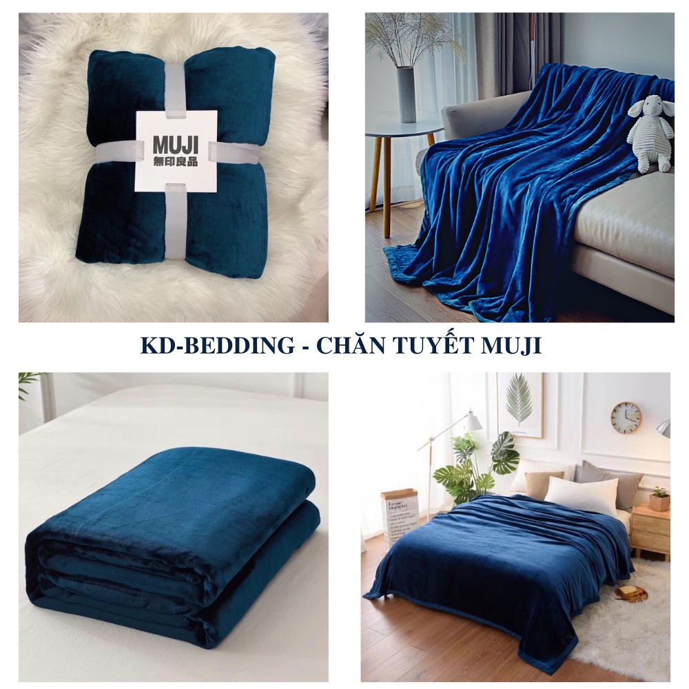 Chăn lông nhung tuyết Muji cao cấp xuất nhật. Chăn hè thu siêu mềm mại KD BEDDING kích thước 2m x 2m3