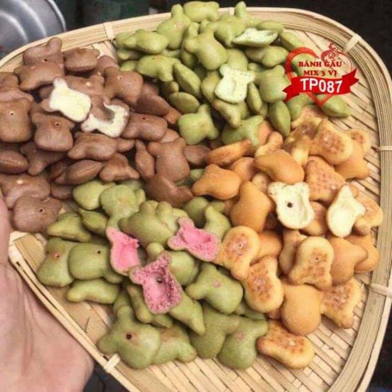 BÁNH GẤU NHÂN KEM MIX VỊ HANDMADE