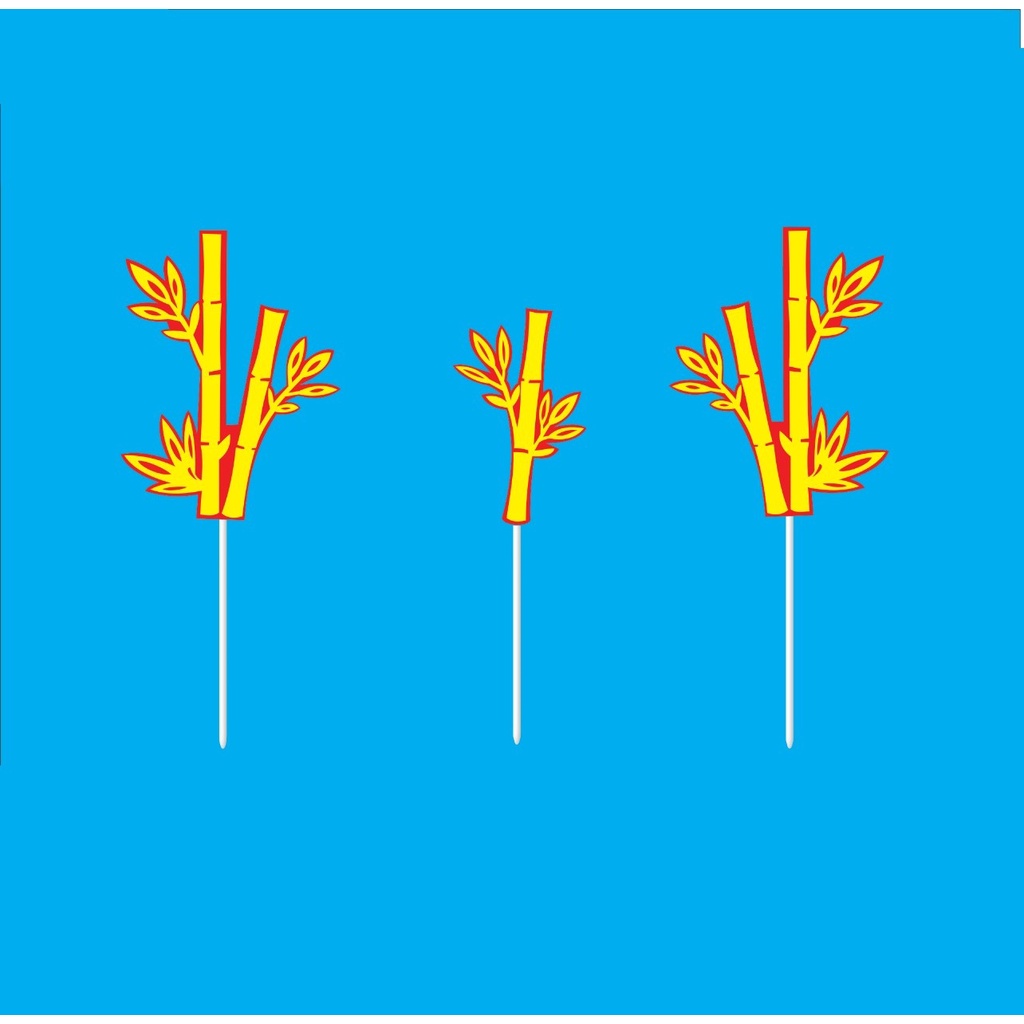 Set cắm giấy Xuân về trang trí bánh kem, chúc mừng năm mới