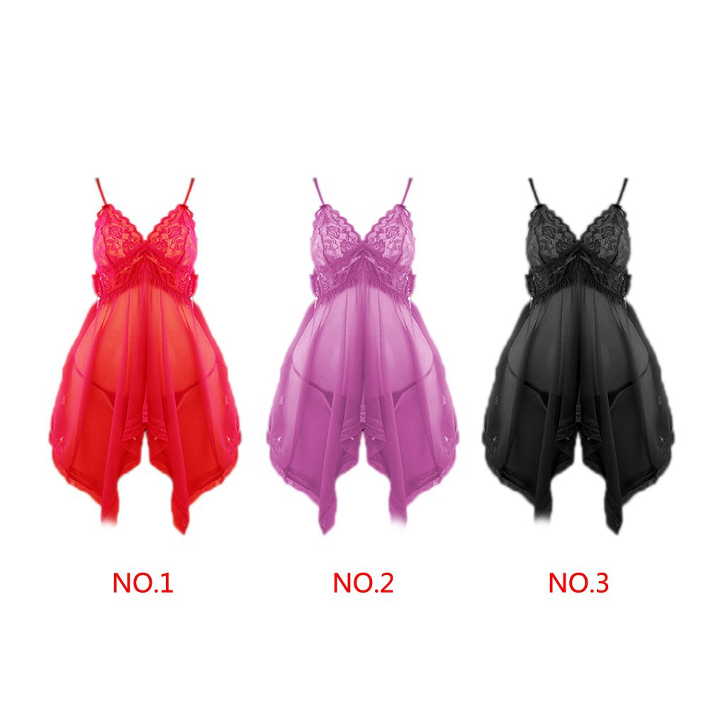 Đồ ngủ Babydoll viền ren Gauze gợi cảm cho nữ