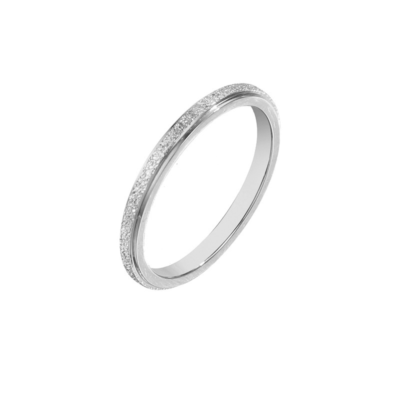 Nhẫn cặp bằng thép titan thiết kế đơn giản thời trang