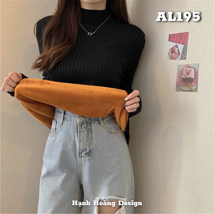 AL195 - Áo len nữ cổ lọ LÓT LÔNG SIÊU ẤM xinh hàng Quảng Châu (Kèm ảnh thật)