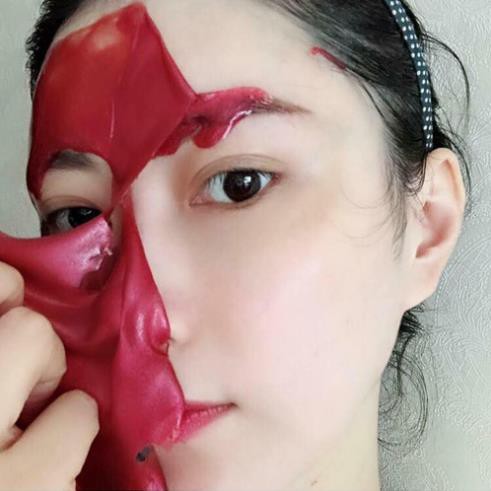 Mặt nạ collagen hoa hồng đỏ mask dẻo dễ lột dưỡng ẩm se khít lỗ chân lông chuyên dụng cho spa