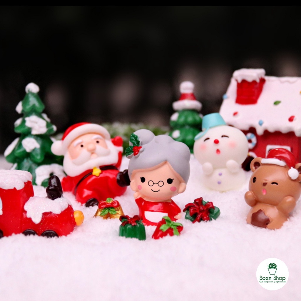 |FREESHIP| Phụ kiện ÔNG GIÀ NOEL CUTE trang trí Noel, Giáng sinh- Phụ kiện trang trí, mô hình tiểu cảnh