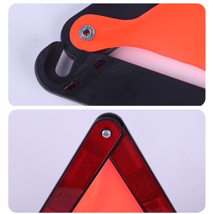 Biển cảnh báo nguy hiểm tam giác phản quang cho ô tô, xe hơi có hộp đựng