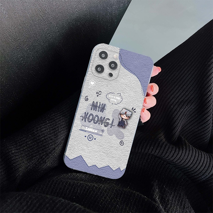 Ốp lưng điện thoại Min Yoongi cho iphone 6,6plus,7,7plus,8,8plus,x,xr,xs,11,12,pro,max,plus,promax BLUYMIN0039