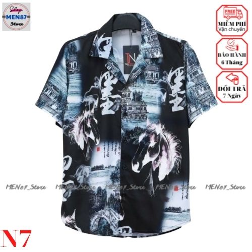 Áo sơ mi tay ngắn nam nữ form rộng sơ mi cổ vest unisex tay lỡ, chất vải lụa mịn chống nhăn - Men87_store