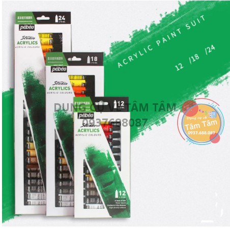 [ TÂM TÂM ]-Màu acrylic Pebeo, màu vẽ, Màu Acrylic-