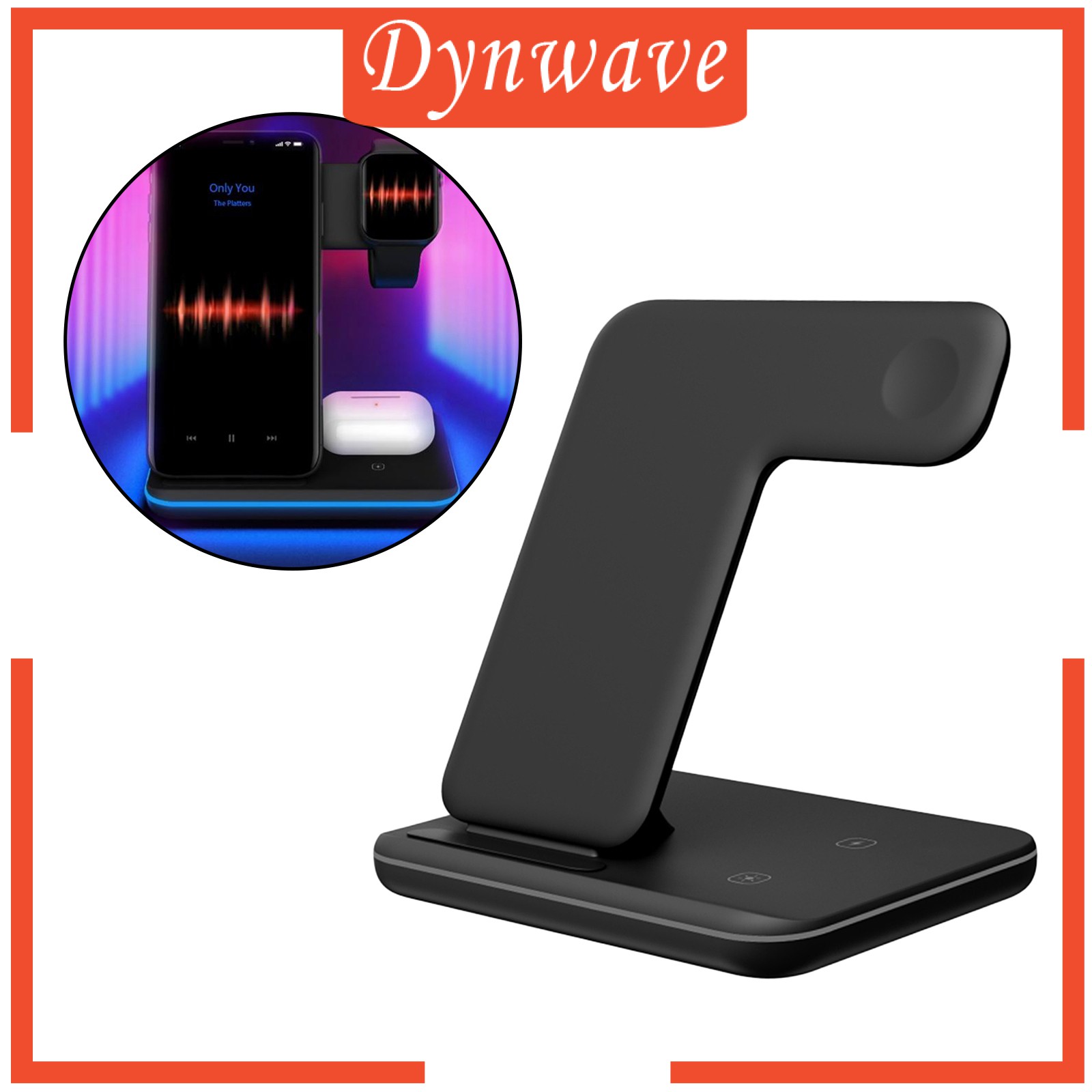 [DYNWAVE] 3 in 1 15W Wireless Fast Charging Station Charger Dock Stand for iPhone