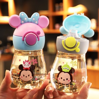 Bình nước thể thao 400ml không bpa bằng silicone in hình elsa cho trẻ em
