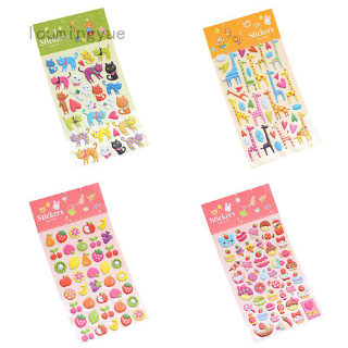 Sticker Dán Tường Họa Tiết 3d Hình Con Mèo Và Trái Cây Theo Phong Cách Hoạt Hình