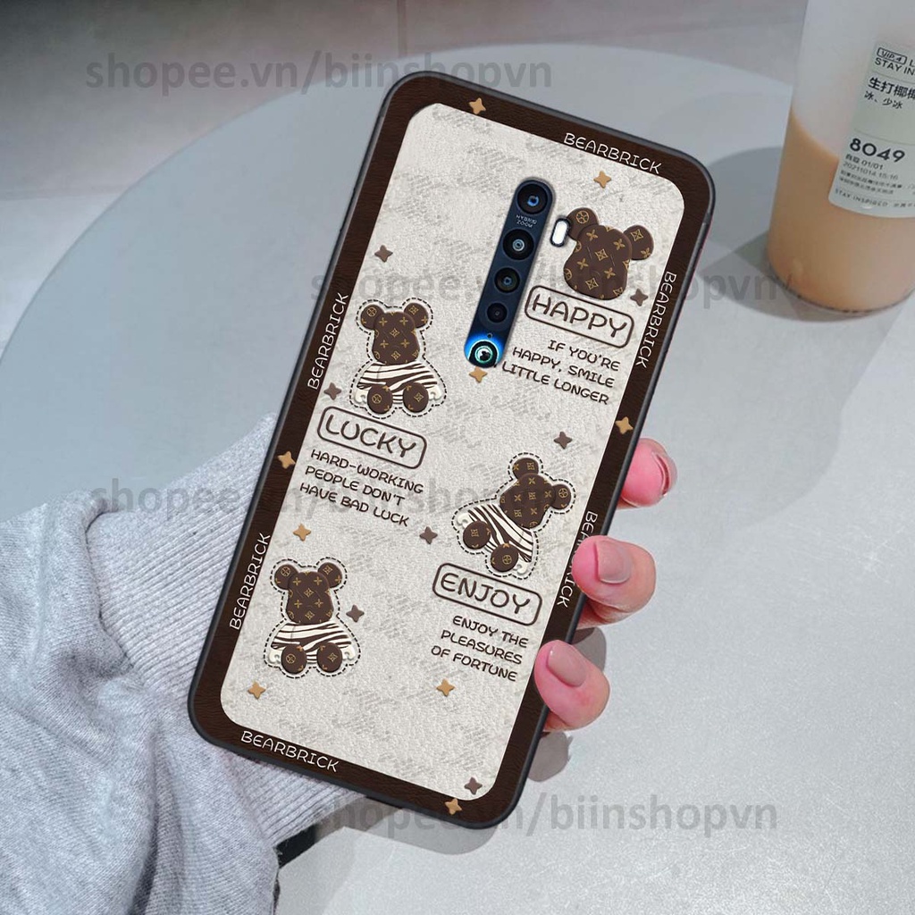 Ốp Oppo Reno 2f / Reno2 F hình gấu bear brick đẹp độc lạ, thời trang, cá tính