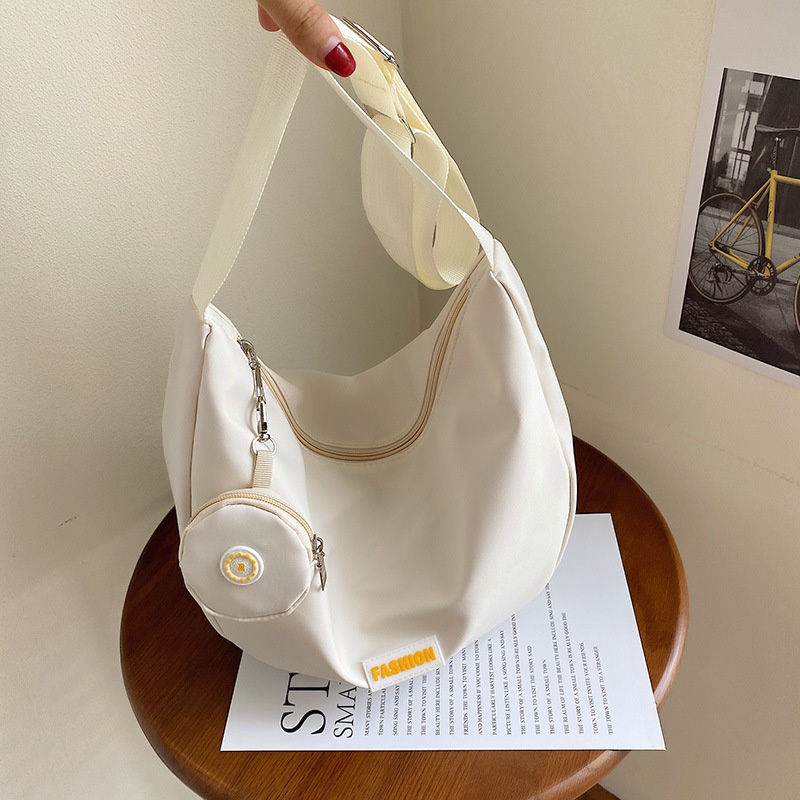 Túi Xách Đeo Vai Bằng Vải Bạt Chống Nước Sức Chứa Lớn Thời Trang Mùa Hè 2022 Phong Cách Nhật Bản Cho Nữ