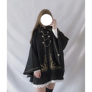 [SẴN LÓT BÔNG] Áo choàng thêu Dark Lolita Gothic (kèm video tự quay)