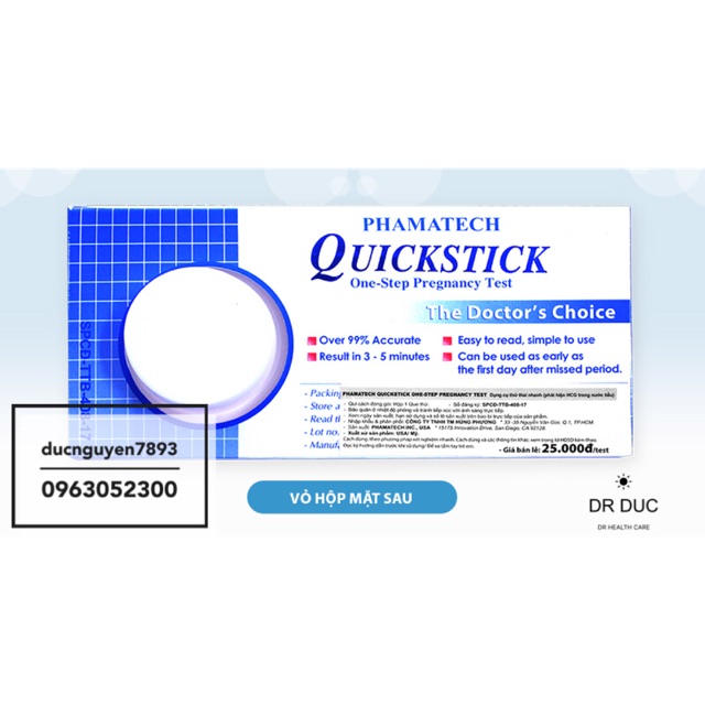 COMBO 2 QUE THỬ THAI QUICKSTICK NHẬP TỪ MỸ