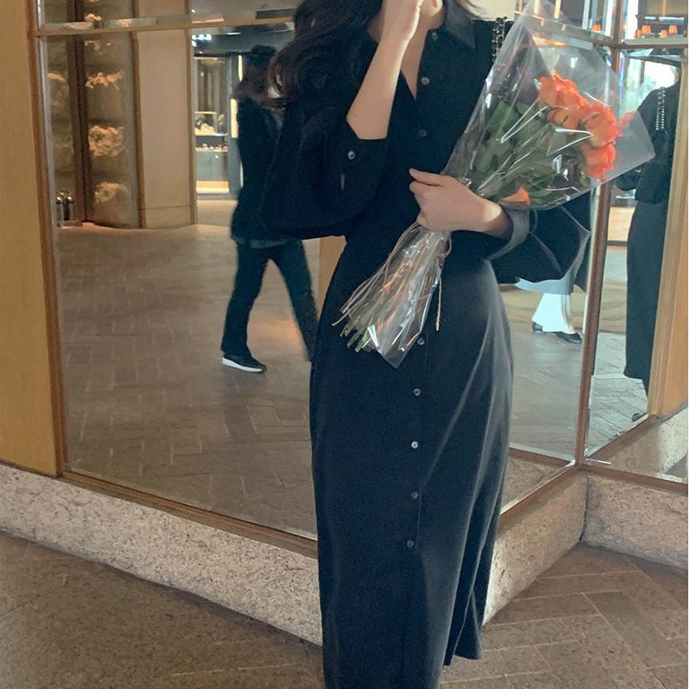 Đầm sơ mi chic dáng suông sang trọng nhiều màu ulzzan