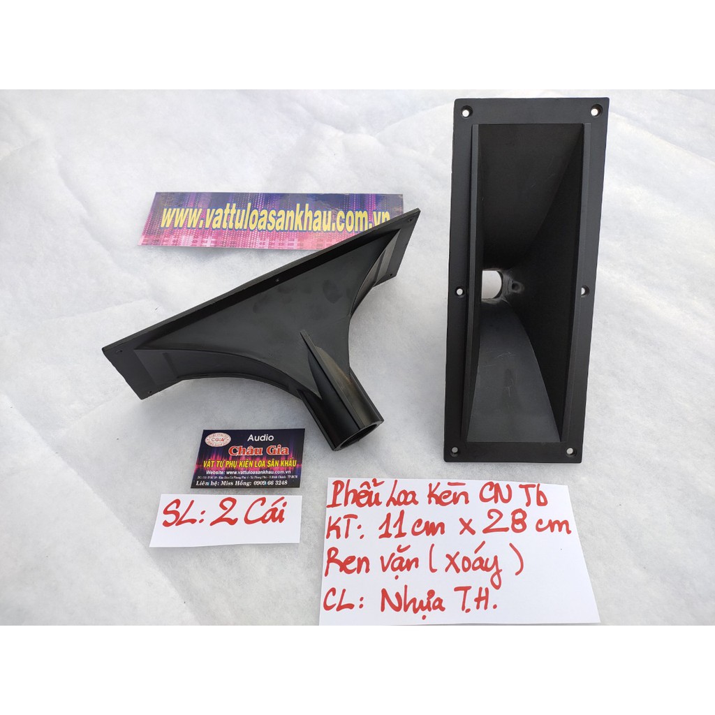 Phễu loa treble 11cm x28cm-  2 cái Audio Châu Gia