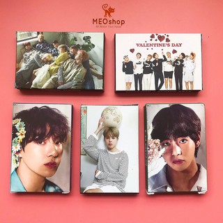 Tổng hợp 5 mẫu lomo card ảnh nhóm nhạc BT-S, V, JK, JM Exhibition và Japan version