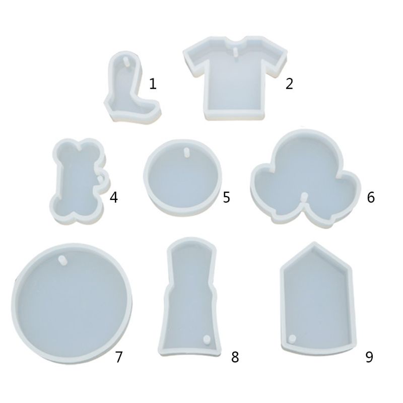 Khuôn Silicone Hình Tròn Làm Móc Khóa DIY