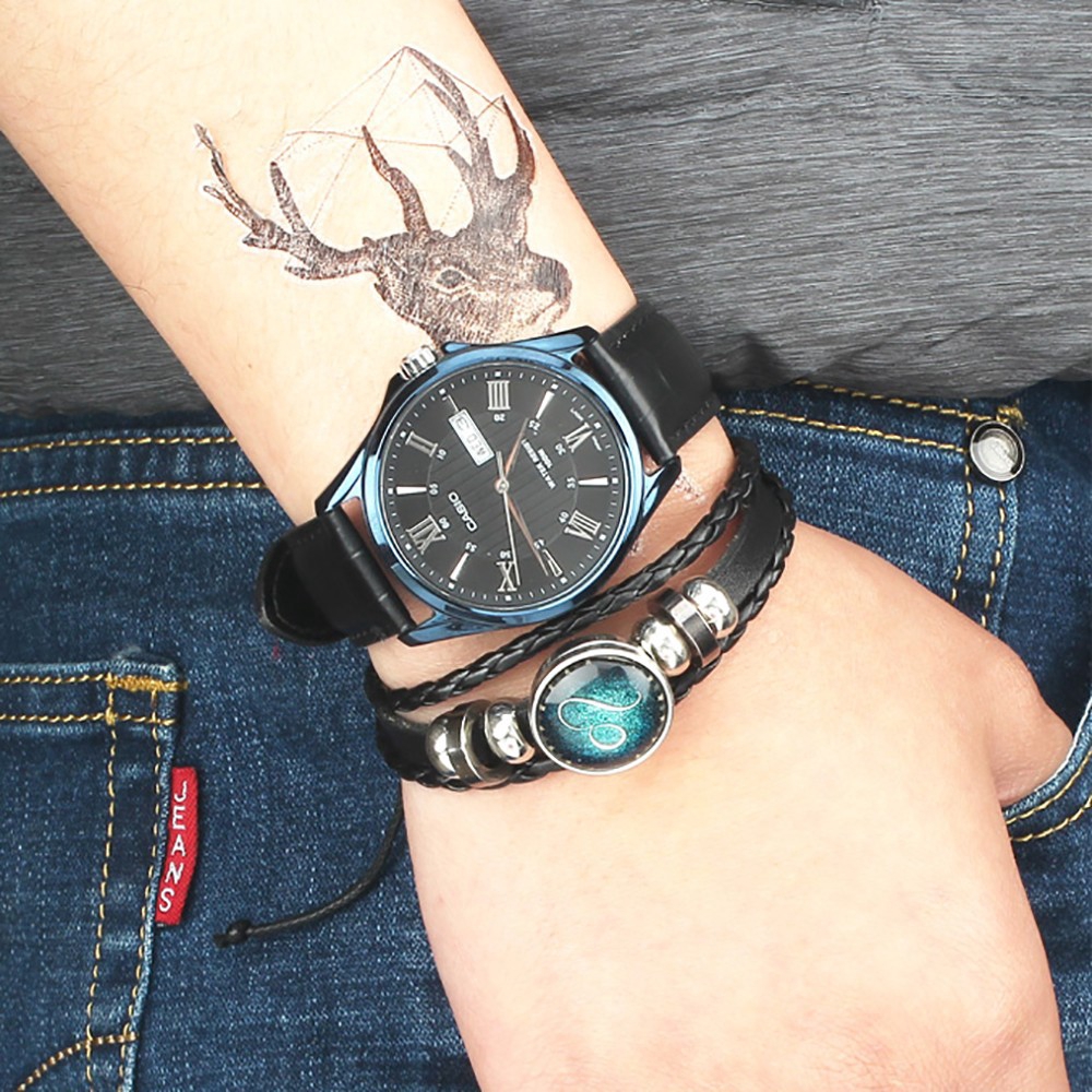 Vòng Tay Da Đính Mặt Biểu Tượng 12 Cung Hoàng Đạo | BigBuy360 - bigbuy360.vn