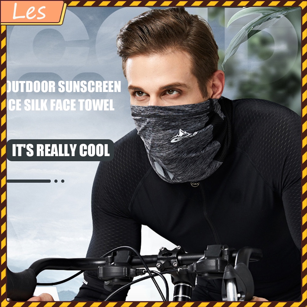 Khăn quàng cổ dạng ống bằng lụa lạnh chống UV khi chơi thể thao