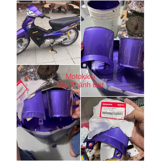 Màu Sơn Tím Wave ZX110 ( Sơn oto - xe máy ) đóng gói 1kg