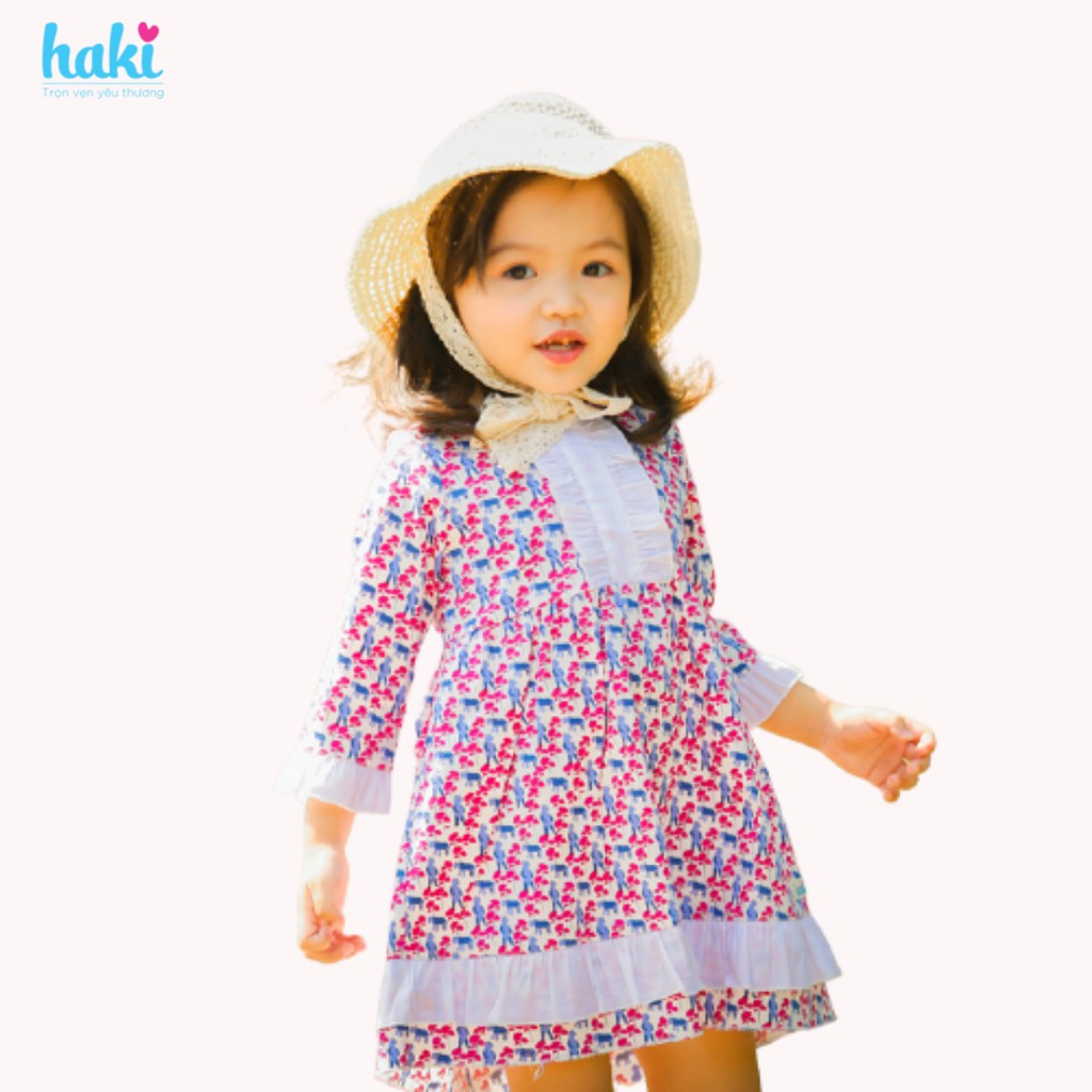 Đầm bé gái_Váy Cinderella HAKI - Hồng gấu- HK485
