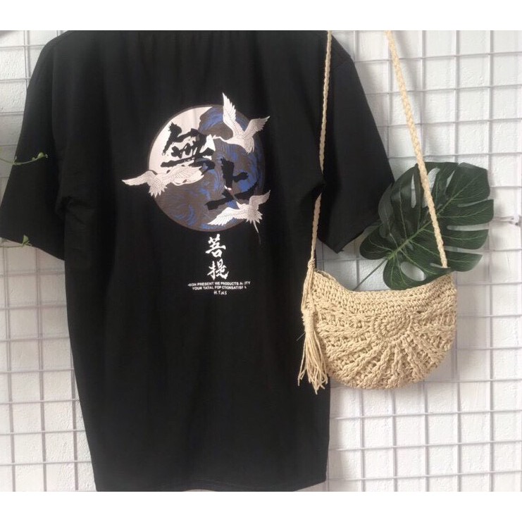 🔥HOT🔥 ❤️ Đẹp Mịn 🍁 áo thun nam nữ không cổ 100% cotton phong cách japan hạc bay, đủ size freeship loại 1 giá rẻ tốt