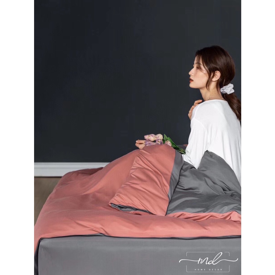 Bộ chăn ga gối Cotton tici Hàn quốc MD.Decor - Bedding nhập khẩu miễn phí may bo chun M2, M4, M6,M8