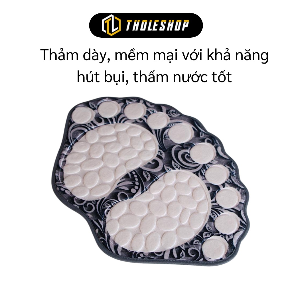 Miếng Lau Chân - Thảm Chân Massage Hình Bàn Chân 3D Đẹp Mắt, Thấm Nước Tốt 8264