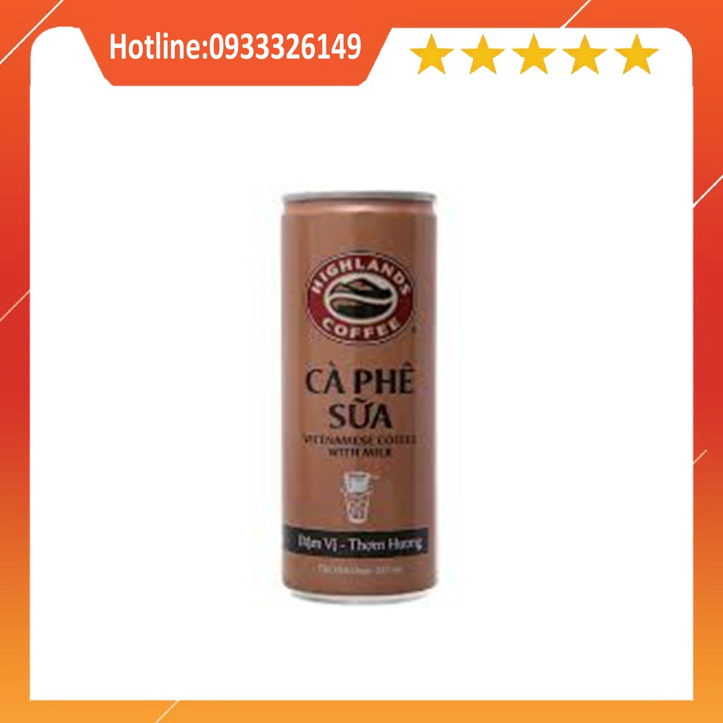 [GIÁ SỐC] Lon Cà Phê Sữa Đá Highlands Coffee Thùng 24 Lon