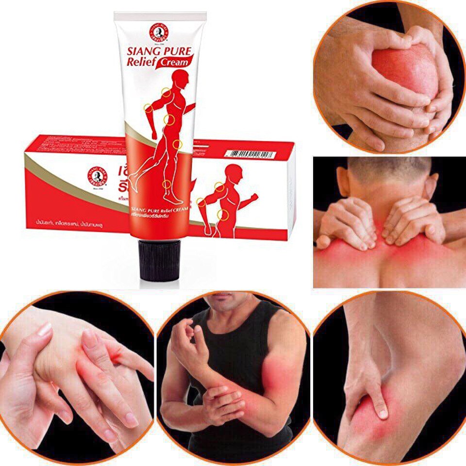 [GIẢM ĐAU XƯƠNG KHỚP, LƯNG,VAI,CƠ, BONG GÂN] Bộ 2 Dầu nóng gel xoa bóp SIANG PURE RELIEF Thái Lan 30g x 2