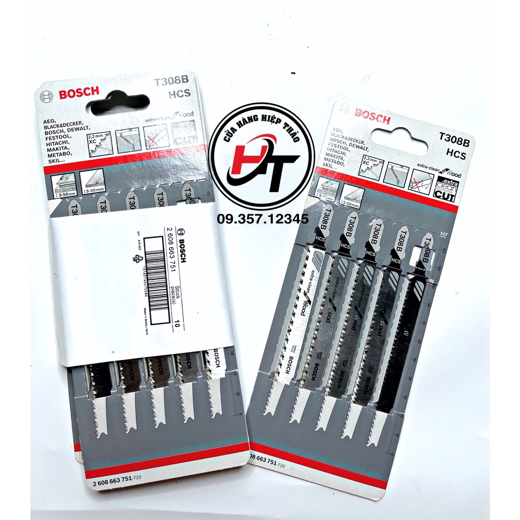 Lưỡi cưa lọng gỗ Bosch T308B chính hãng LCL-B-308