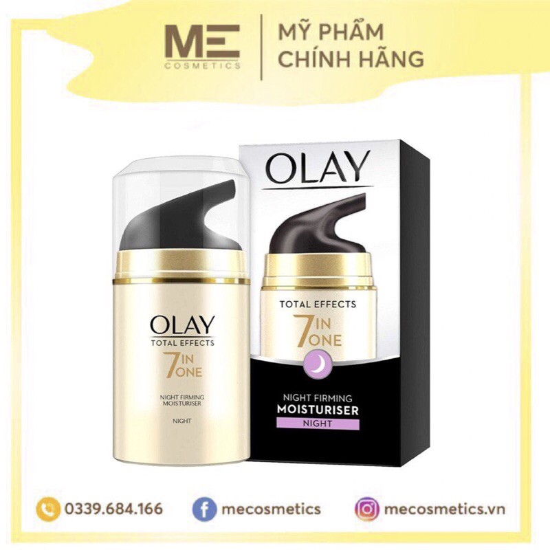 (Hàng Uk) Kem Dưỡng Chống Lão Hoá 7 tác dụng Olay Total Effects 7 in 1 Night Firming Moisturiser