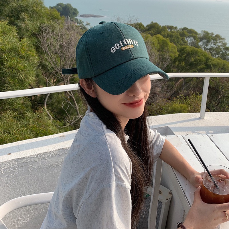 Mũ Lưỡi Trai Nón Kết Nhung Cao Cấp Thêu Chữ Goforit 485 Phong Cách Ulzzang Form Unisex Nam Nữ - Hazo