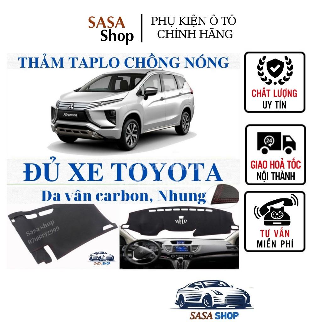 Thảm Taplo - Đủ xe TOYOTA - Nhung hoặc Da vân Carbon Cacbon