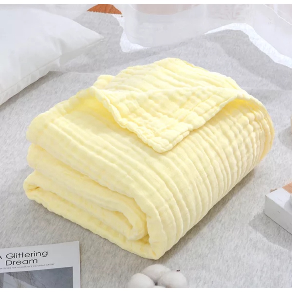 Khăn xô tắm ORGANIC màu trơn 6 lớp cho bé, Khăn tắm 6 lớp siêu mềm, an toàn cho làn da nhạy cảm Pinus