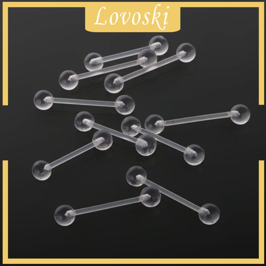 [Lovoski] Bộ 10 Khuyên Xỏ Cơ Thể Chất Liệu Acrylic
