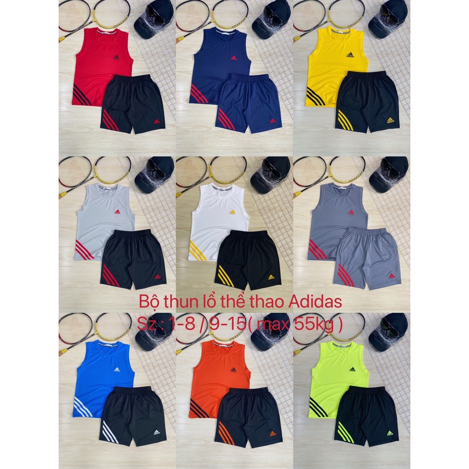 Bộ thể thao bé trai ADIDAS Bộ ba lỗ trẻ em thoáng mát