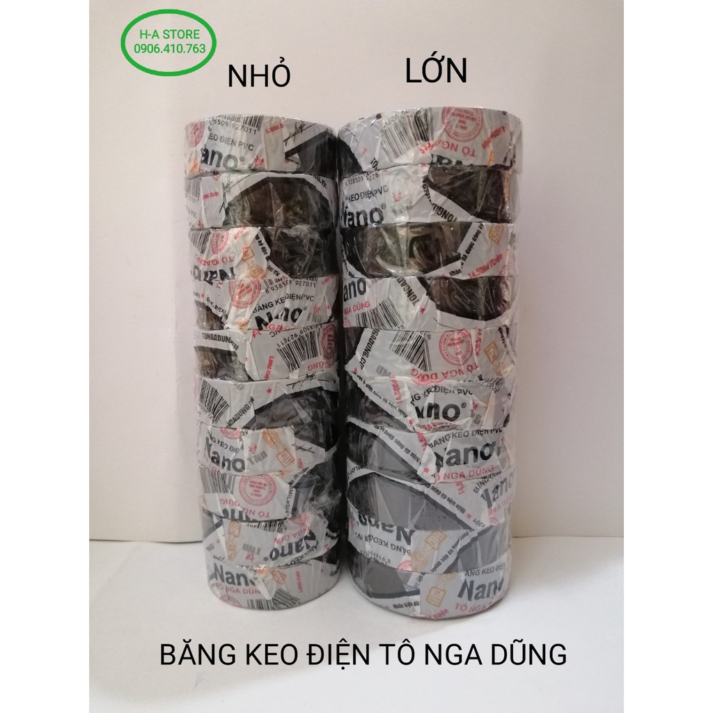 Băng keo điện Tô Nga Dũng Nhỏ / Lớn màu đen