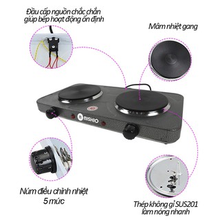 Bếp điện đôi Mishio cao cấp MK144