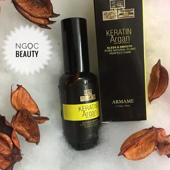 Tinh dầu dưỡng tóc Keratin Argan Armame 50ml dưỡng tóc mềm mượt bảo vệ tóc