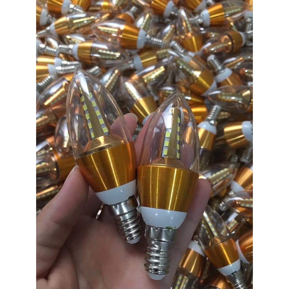 Bóng Nến E14 Và E27 Màu Đỏ-Lá-Dương