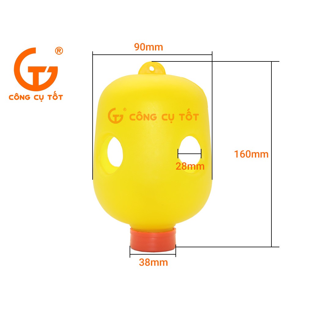 BỘ 4 LỒNG DỤ BẪY RUỒI CHÂM ĐỤC TRÁI KÈM 1 HỘP 2 LỌ THUỐC VIZUBON-D