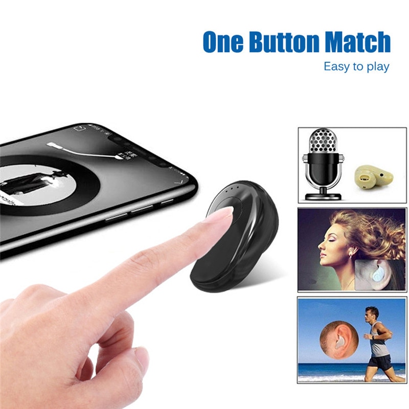 Bán nóng Sẵn sàng Cổ phần Mini Tai nghe Bluetooth không dây trong Ear Sport có Mic Tai nghe rảnh tay tws cho tất cả điện thoại Cho Samsung Huawei Xiaomi Android