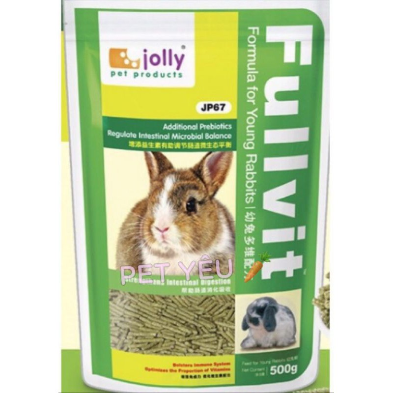 cỏ nén FuLLvit nửa ký 40k thức ăn cho thỏ dưới 6 tháng, thỏ.có thai và chăm sóc con