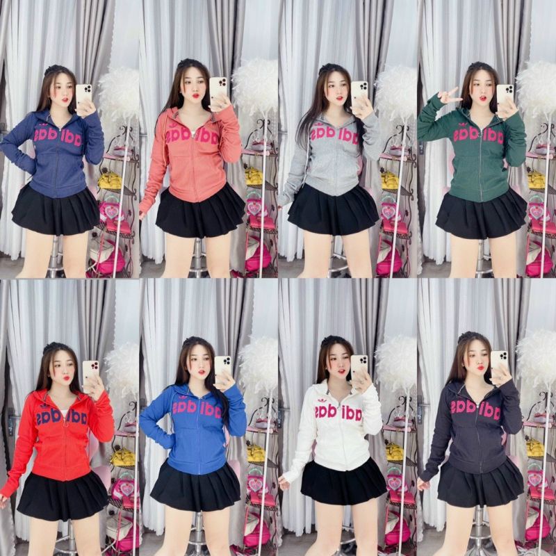 Áo khoác ADIDAS chữ thêu chất đẹp thun gân nhuyễn