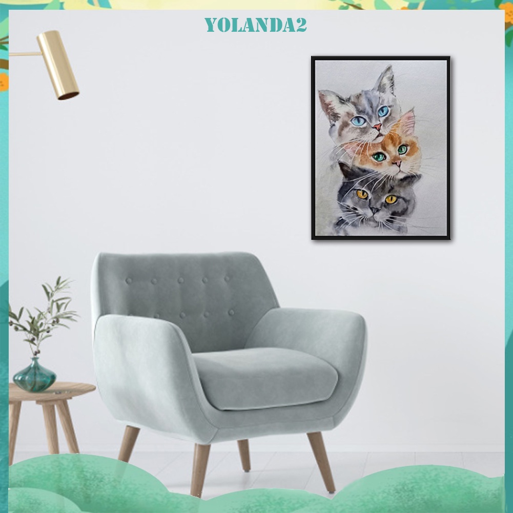 Bộ tranh thêu chữ thập 11CT 3 dây hình ba chú mèo