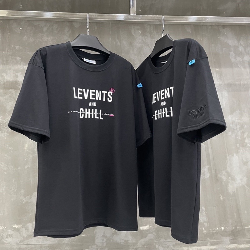Áo thun Levents chill tay lỡ nam nữ logo full tag