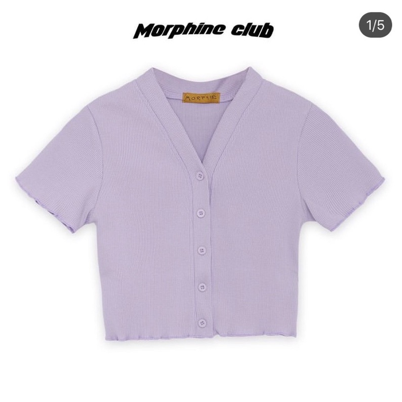 áo crop top Morphine club màu xanh mint